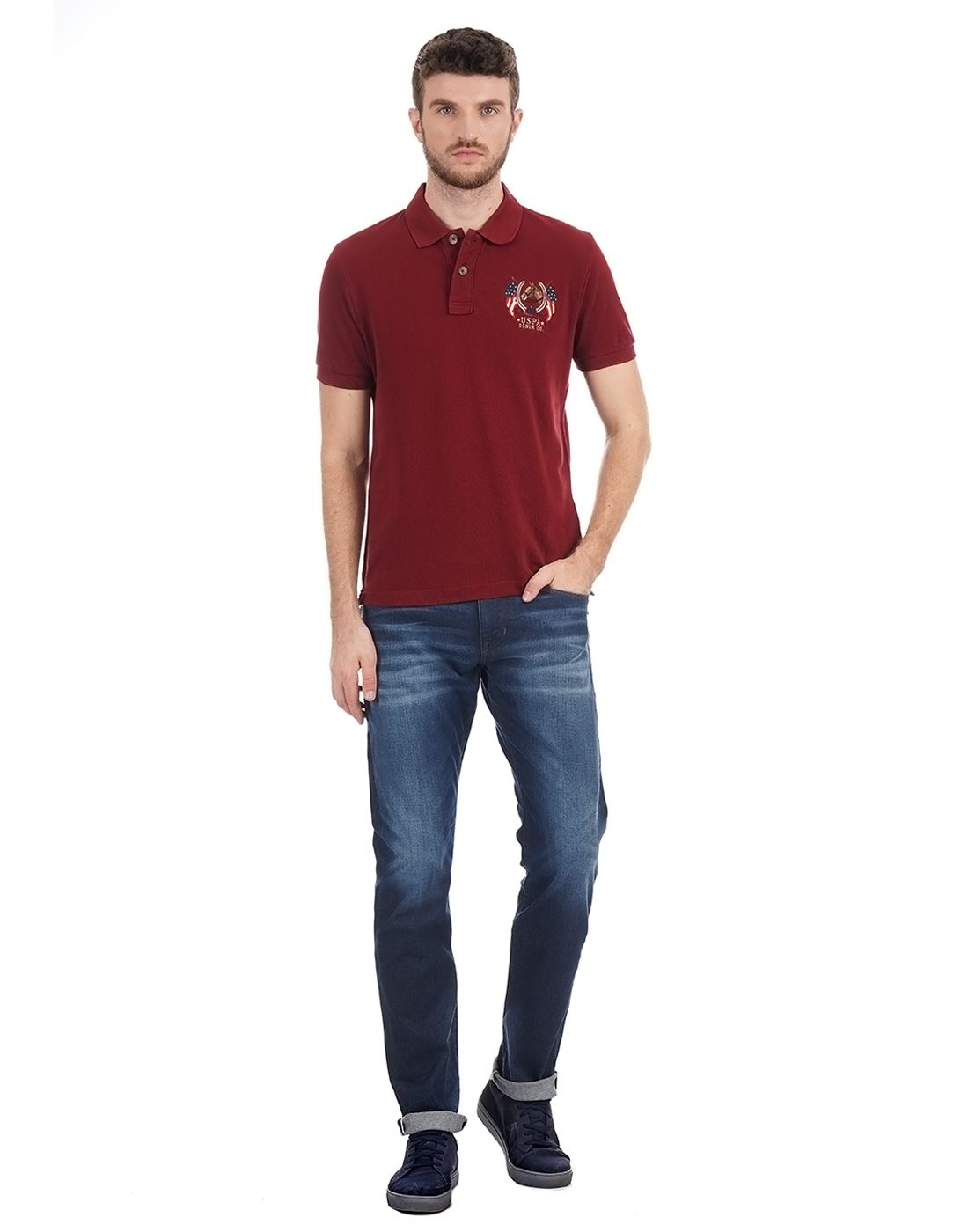 U.S. Polo Assn. Men Solid Casual Wear T-Shirt